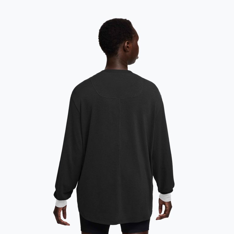Longsleeve treningowy damski Nike One Relaxed Dri-Fit black/white 2