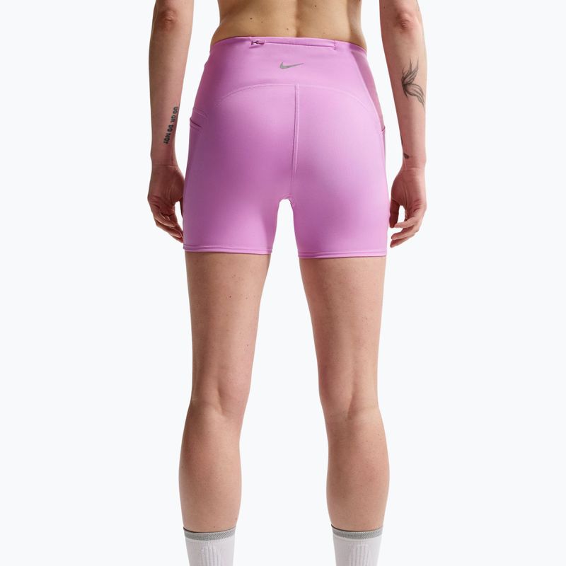 Spodenki do biegania damskie Nike Swift High-Waisted 4" light magenta 4