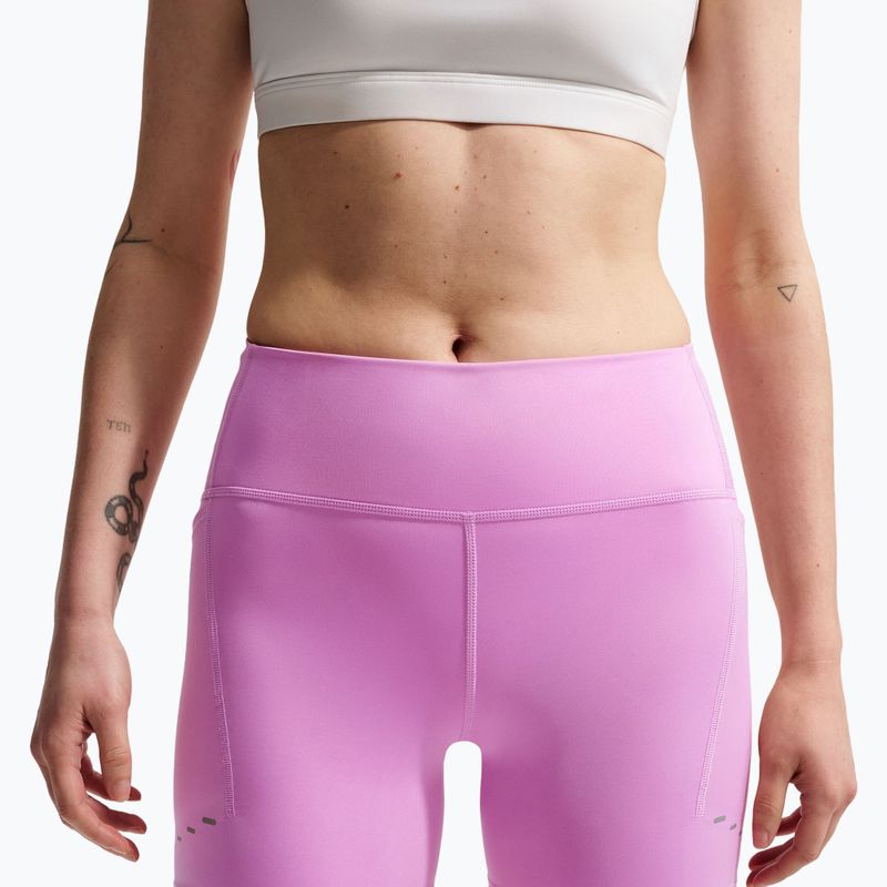 Spodenki do biegania damskie Nike Swift High-Waisted 4" light magenta 5