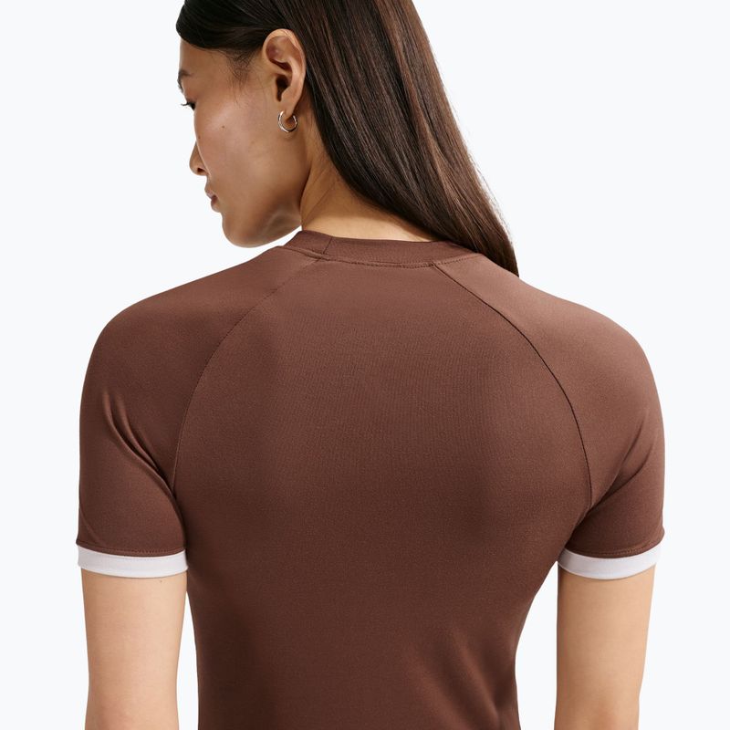 Koszulka damska Nike Gloss Fitted Top light chocolate 4