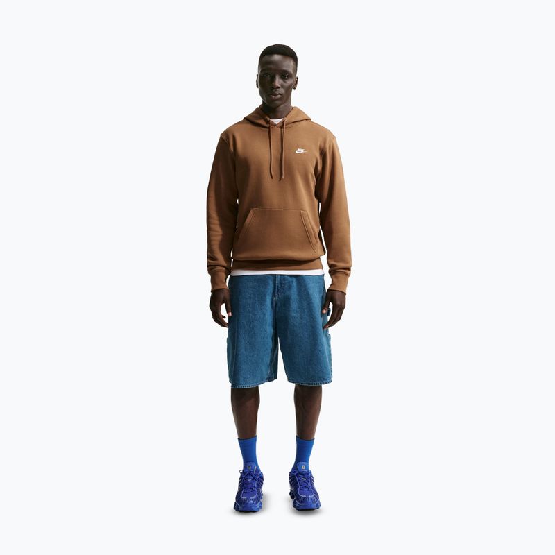 Bluza męska Nike Club Pullover Hoodie ale brown/ale brown/white 2