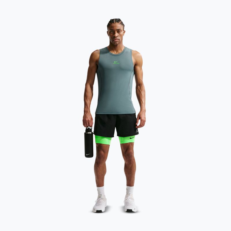 Spodenki treningowe męskie Nike Pro Dri-Fit Fitness Long green strike/black 2