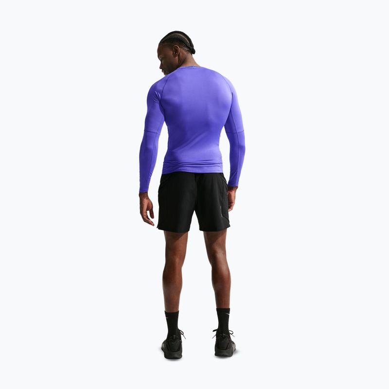 Longsleeve treningowy męski Nike Pro Dri-Fit Tight Fitness persian violet/black 3