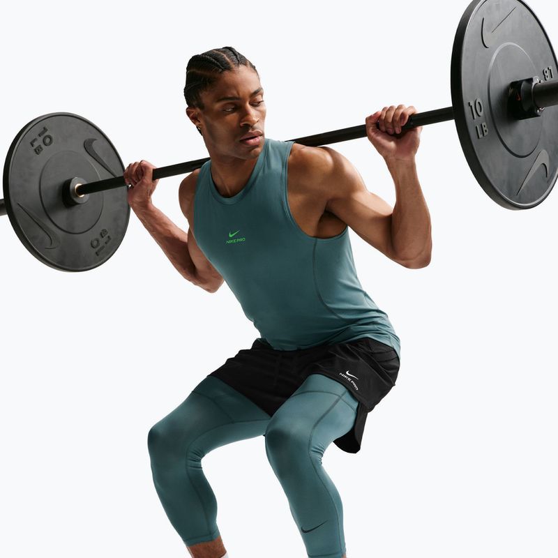 Legginsy treningowe męskie Nike Pro Dri-Fit 3/4 Tight Fitness mineral slate/black 6