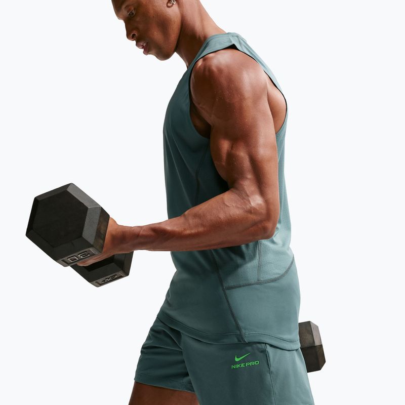 Spodenki męskie Nike Pro Training Dri-Fit 6" mineral slate/green strike 6