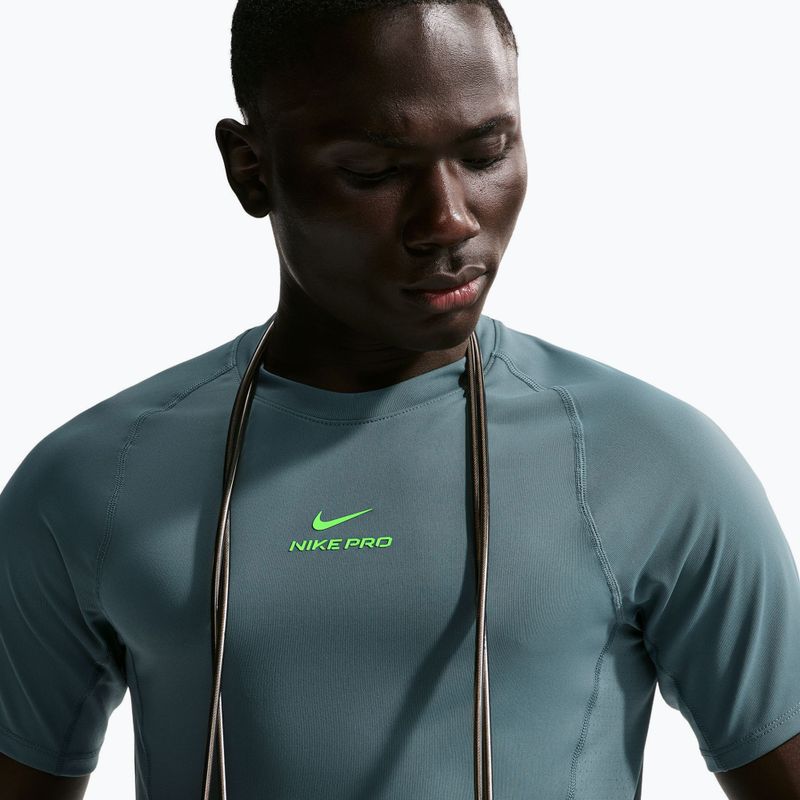 Koszulka treningowa męska Nike Pro Training Dri-Fit mineral slate/green strike 6