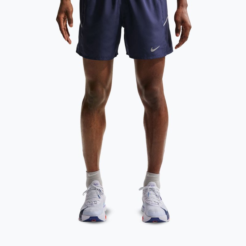 Spodenki do biegania męskie Nike Miler Dri-Fit 2in1 5" midnight navy 4