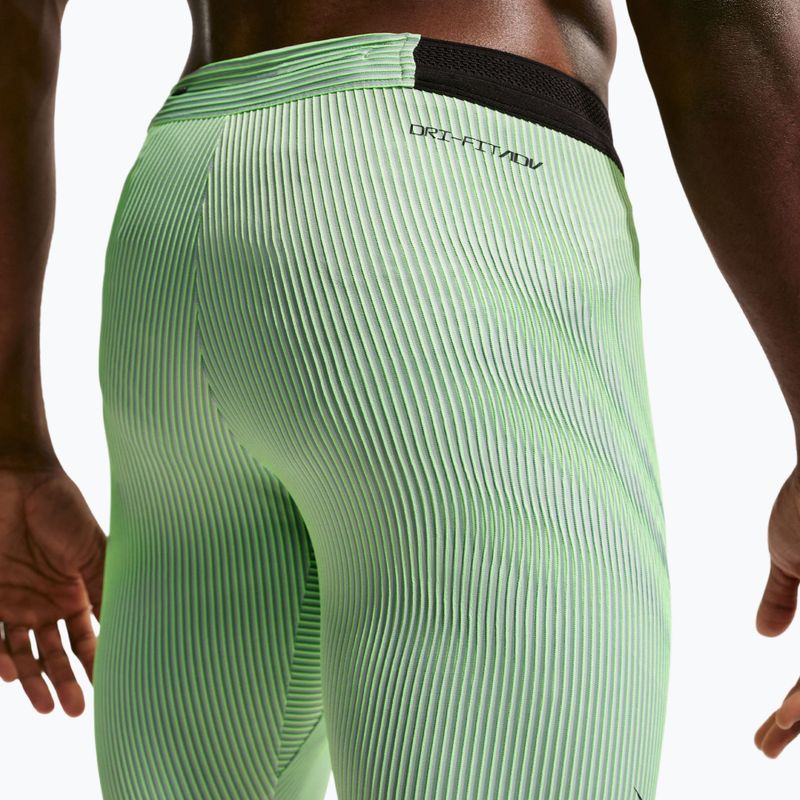 Legginsy treningowe męskie Nike AeroSwift Dri-Fit ADV 1/2 Tights lime blast/steam/light silver/black 5