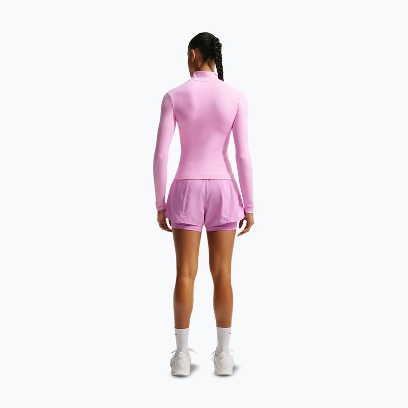 Spodenki do biegania damskie Nike One Dri-FIT 2IN1 light magenta/white 3