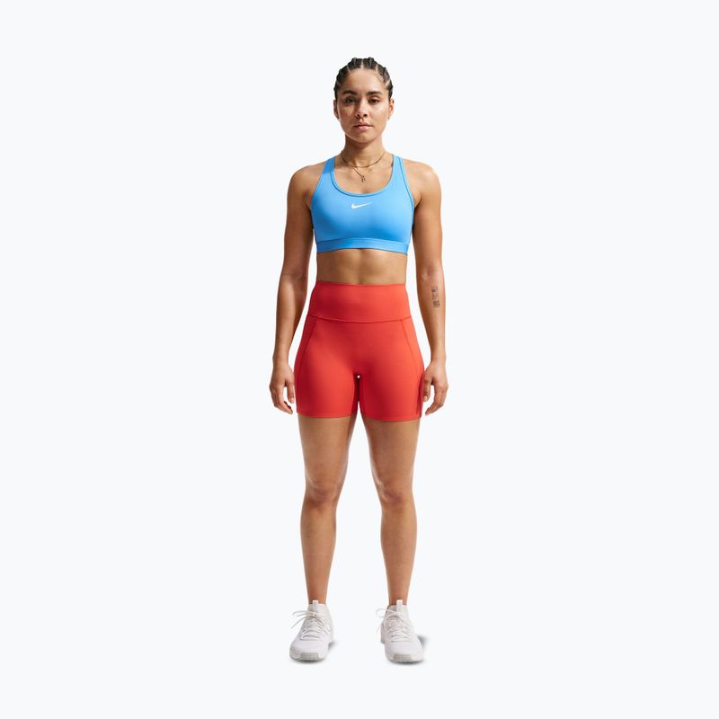 Biustonosz treningowy Nike Swoosh Medium Support university blue/white 2