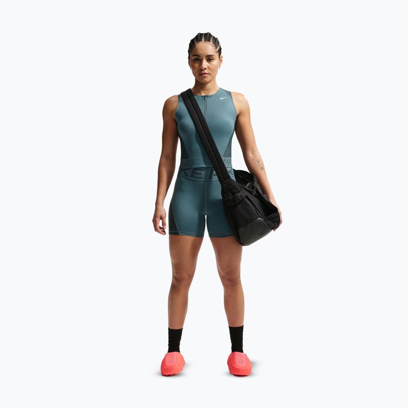 Koszulka treningowa damska Nike Pro Dri-Fit mineral slate/faded spruce/white 2