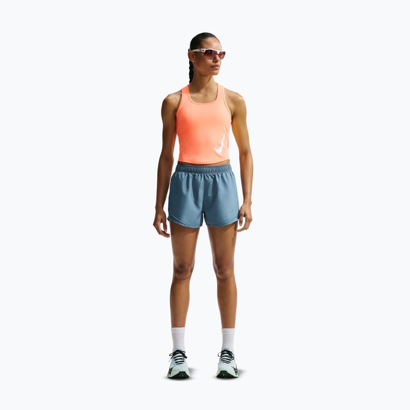 Koszulka do biegania damska Nike Swoosh Run Dri-Fit orange pulse/photon dust/white 2
