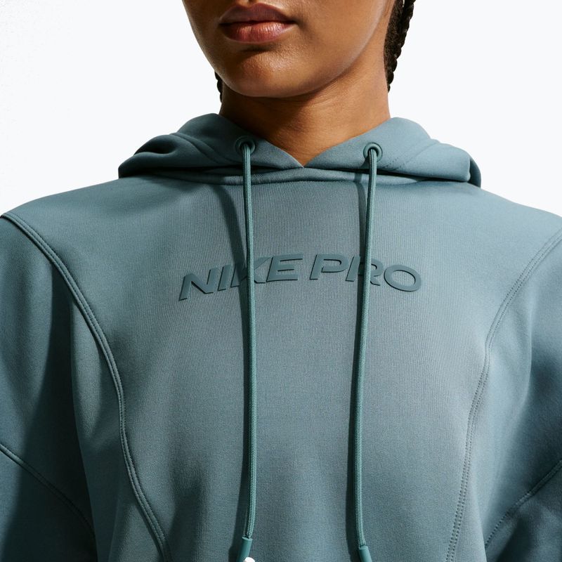 Bluza treningowa damska Nike Pro Therma-Fit Hoodie mineral slate/white 5