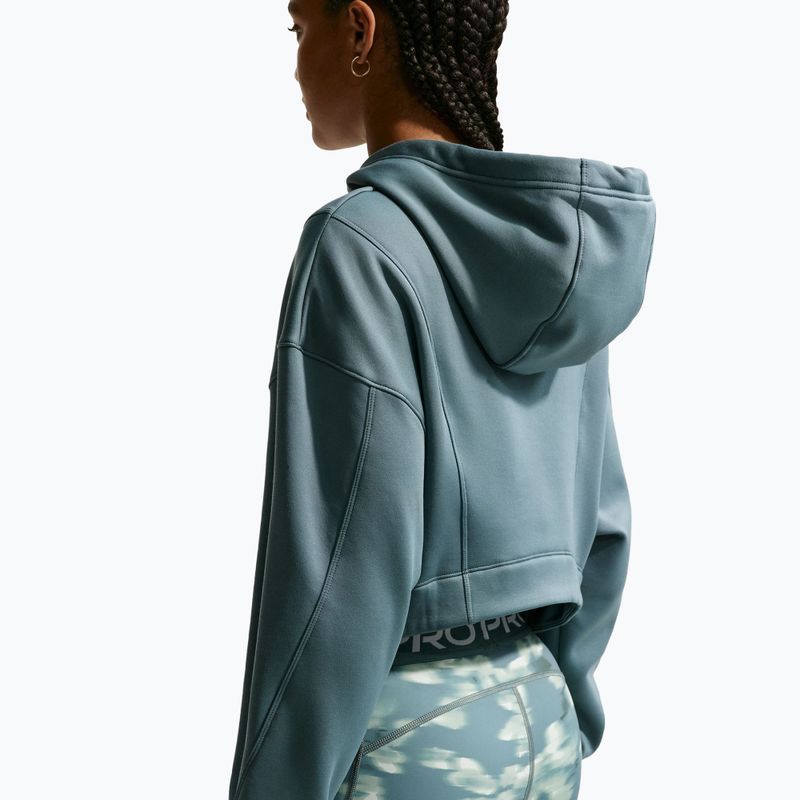 Bluza treningowa damska Nike Pro Therma-Fit Hoodie mineral slate/white 6
