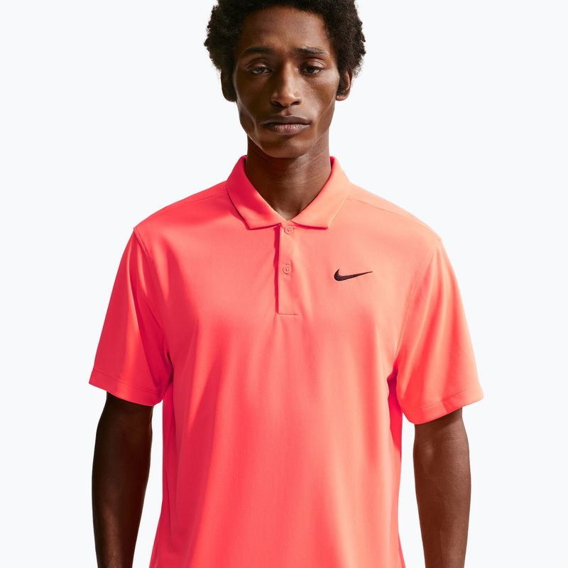 Koszulka tenisowa męska Nike Court Dri-Fit Polo Solid hot lava/black 4