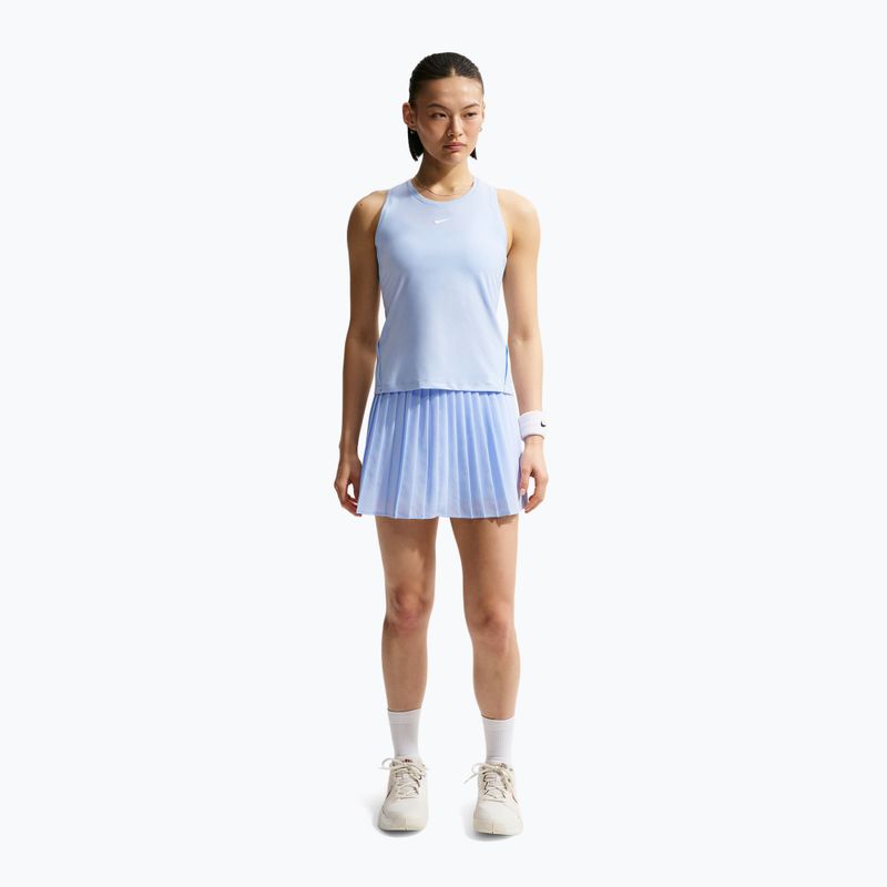 Spódnica tenisowa Nike Victory Dri-Fit High-Waisted Pleated hydrogen blue/hydrogen blue/white 2