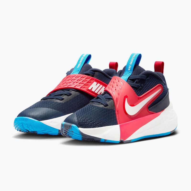 Buty dziecięce Nike Team Hustle D 12 tm navy/university red/photo blue/sail 3
