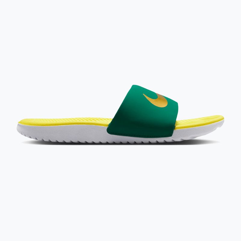 Klapki Nike Kawa malachite/sonic yellow/metallic gold 8