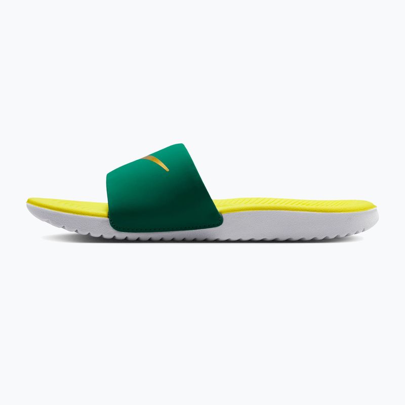 Klapki Nike Kawa malachite/sonic yellow/metallic gold 9