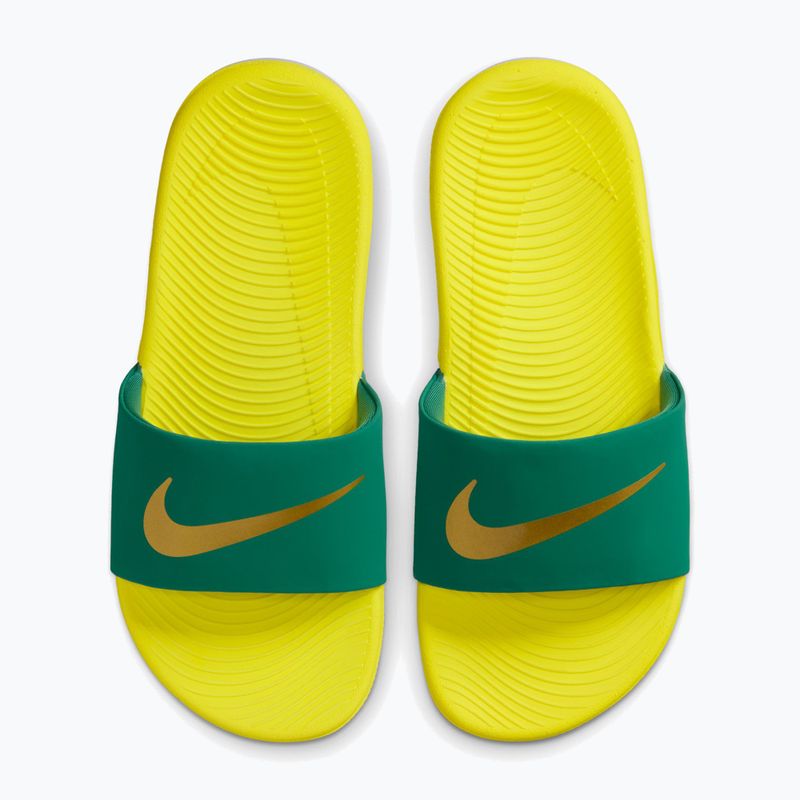 Klapki Nike Kawa malachite/sonic yellow/metallic gold 10