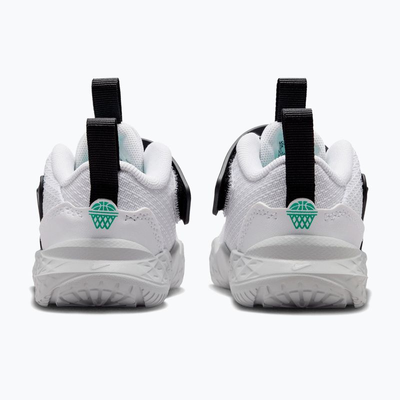 Buty dziecięce Nike Team Hustle D 12 white/black/clear emerald/topaz gold 4