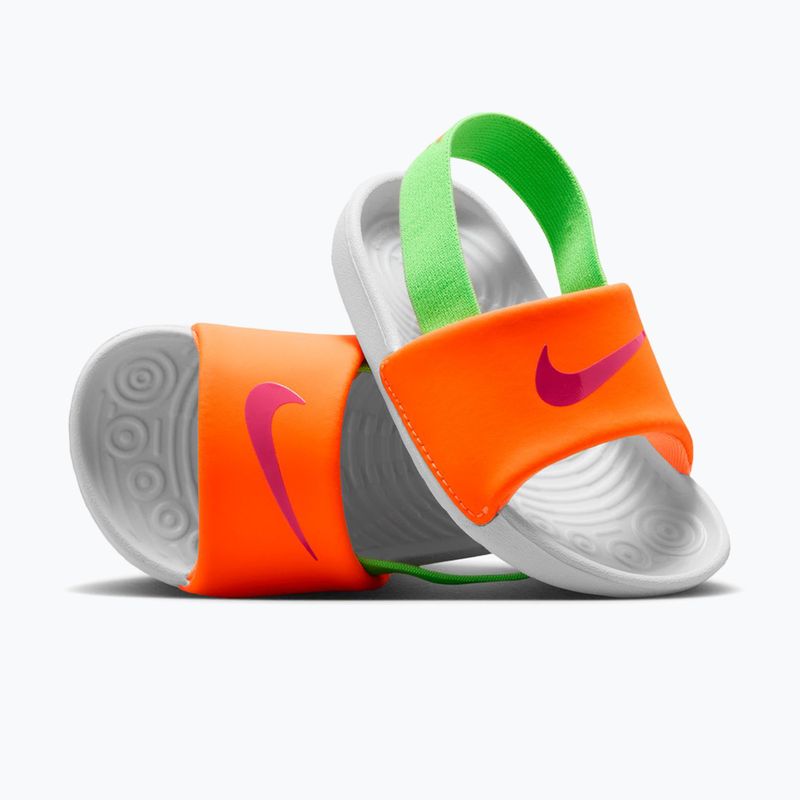 Klapki dziecięce Nike Kawa total orange/green strike 3