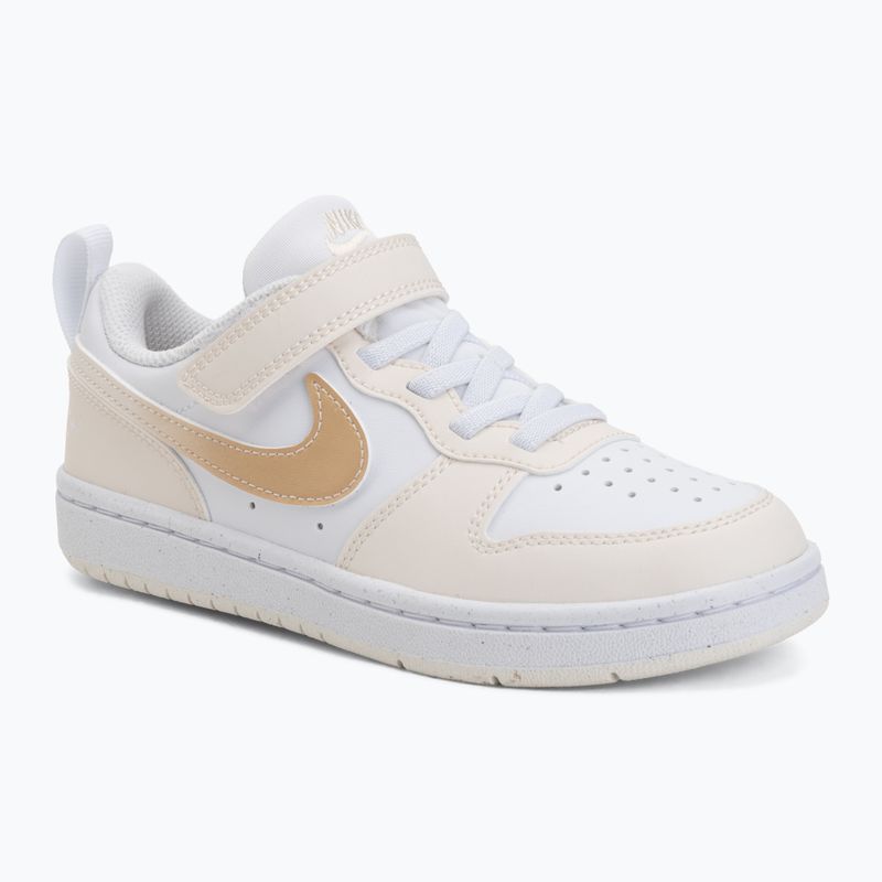 Buty dziecięce Nike Court Borough Low white/chalk/white/shimmer