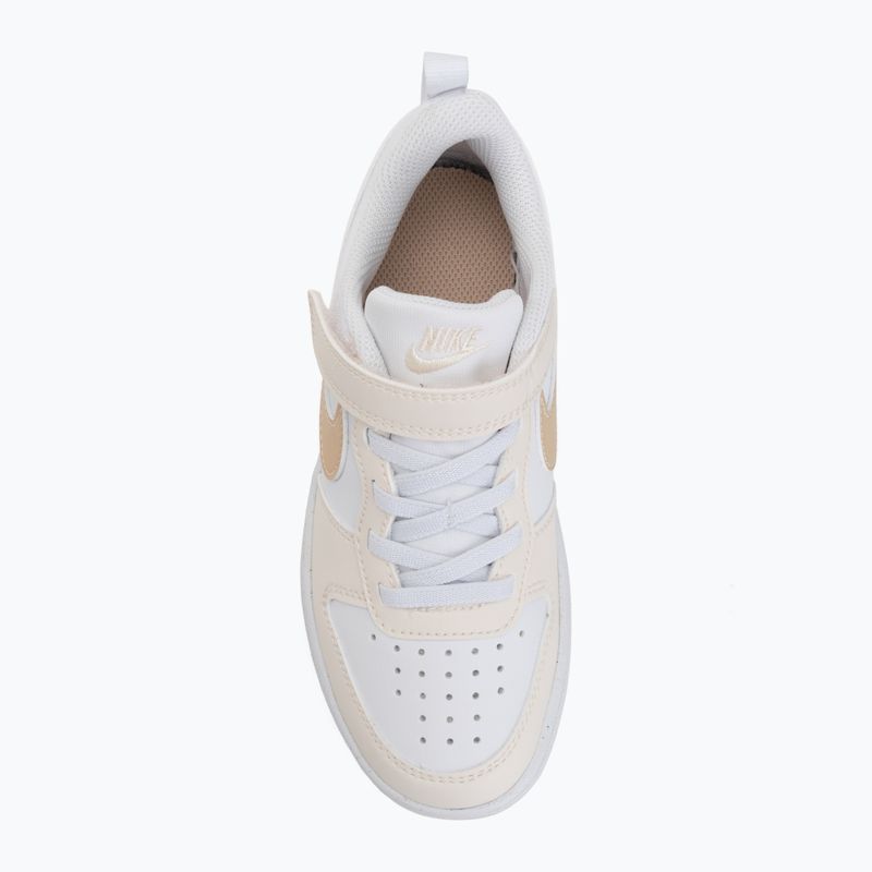 Buty dziecięce Nike Court Borough Low white/chalk/white/shimmer 5