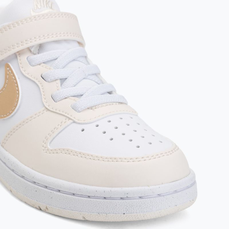 Buty dziecięce Nike Court Borough Low white/chalk/white/shimmer 7