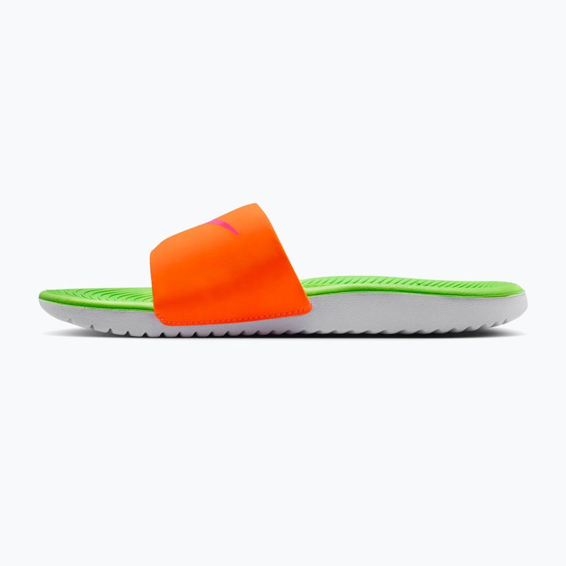 Klapki dziecięce Nike Kawa total orange/green strike/hyper pink 2