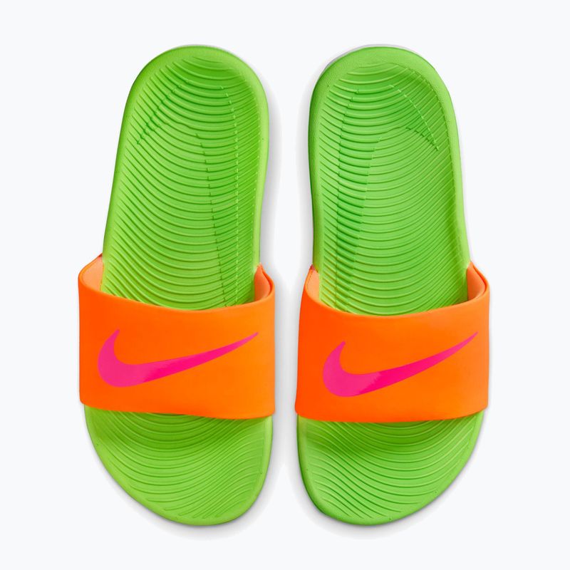 Klapki dziecięce Nike Kawa total orange/green strike/hyper pink 3