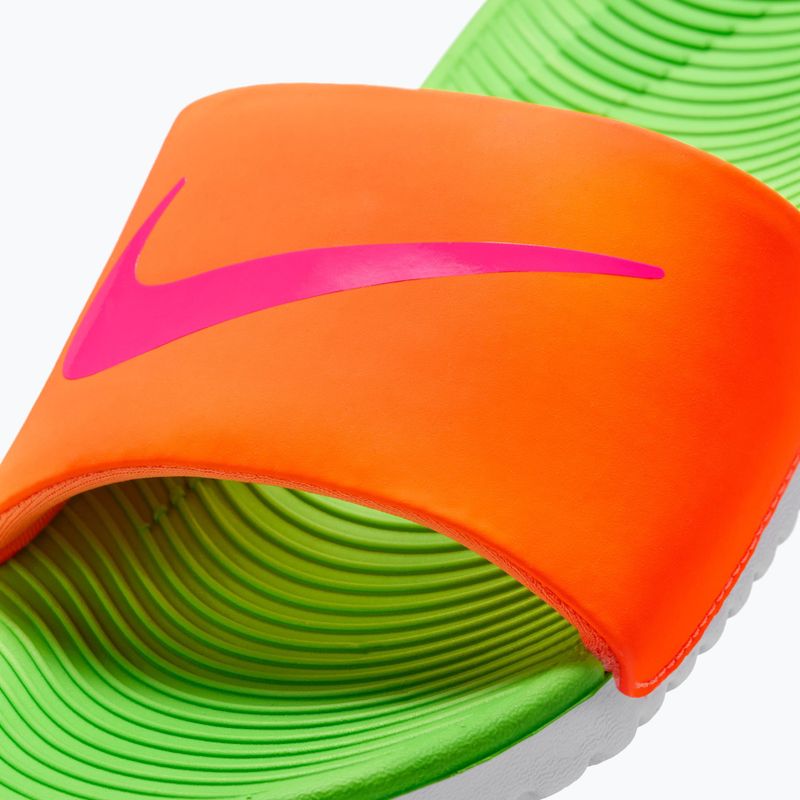 Klapki Nike Kawa total orange/green strike/hyper pink 11