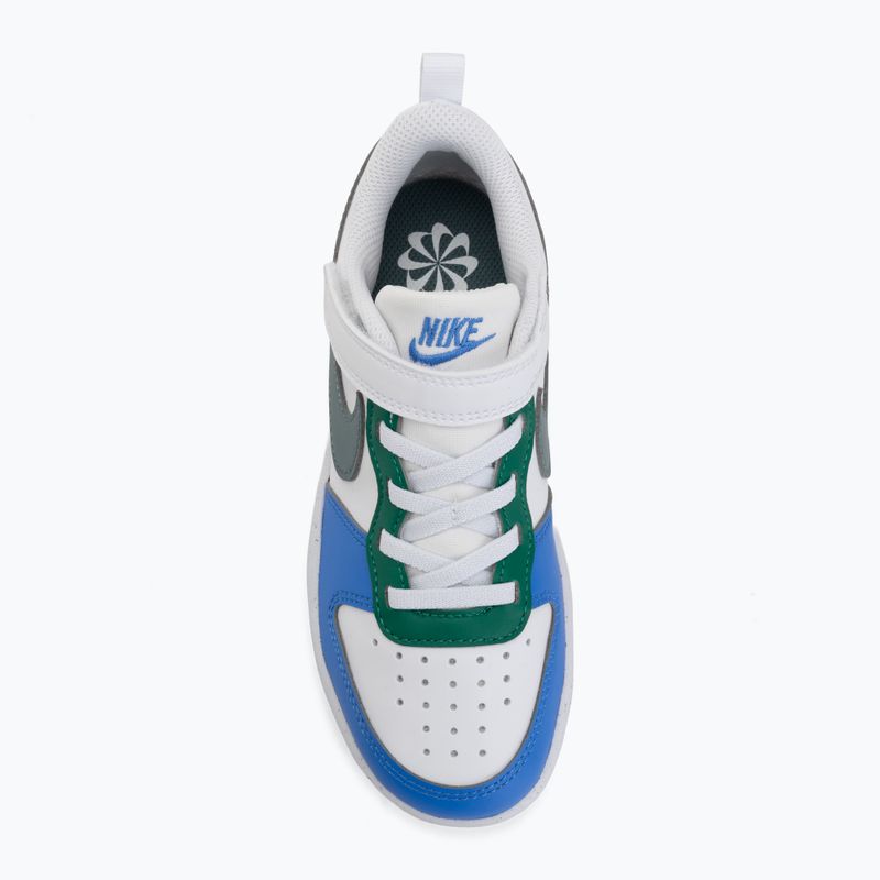 Buty dziecięce Nike Court Borough Low Recraft white/malachite/mineral slate 5