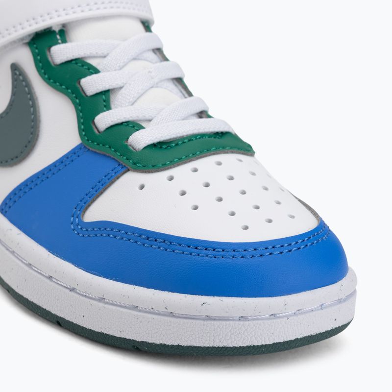 Buty dziecięce Nike Court Borough Low Recraft white/malachite/mineral slate 7