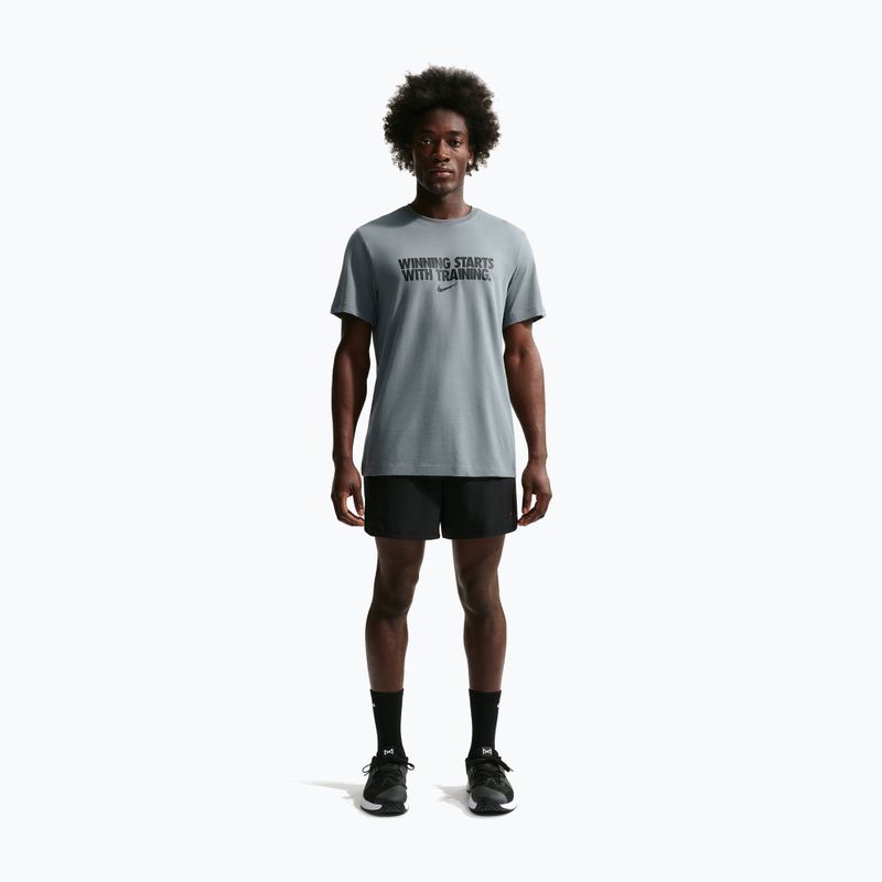 Koszulka treningowa męska Nike Dri-Fit Winning smoke grey/black/black 2
