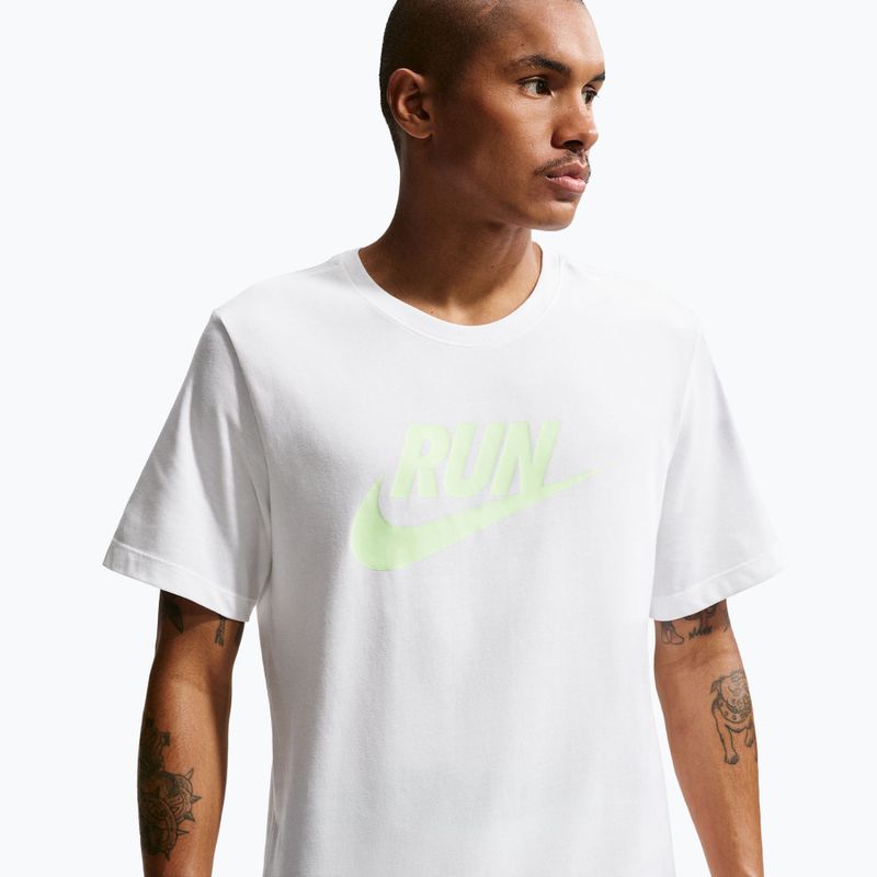 Koszulka do biegania męska Nike Dri-Fit Running white/barely volt 4