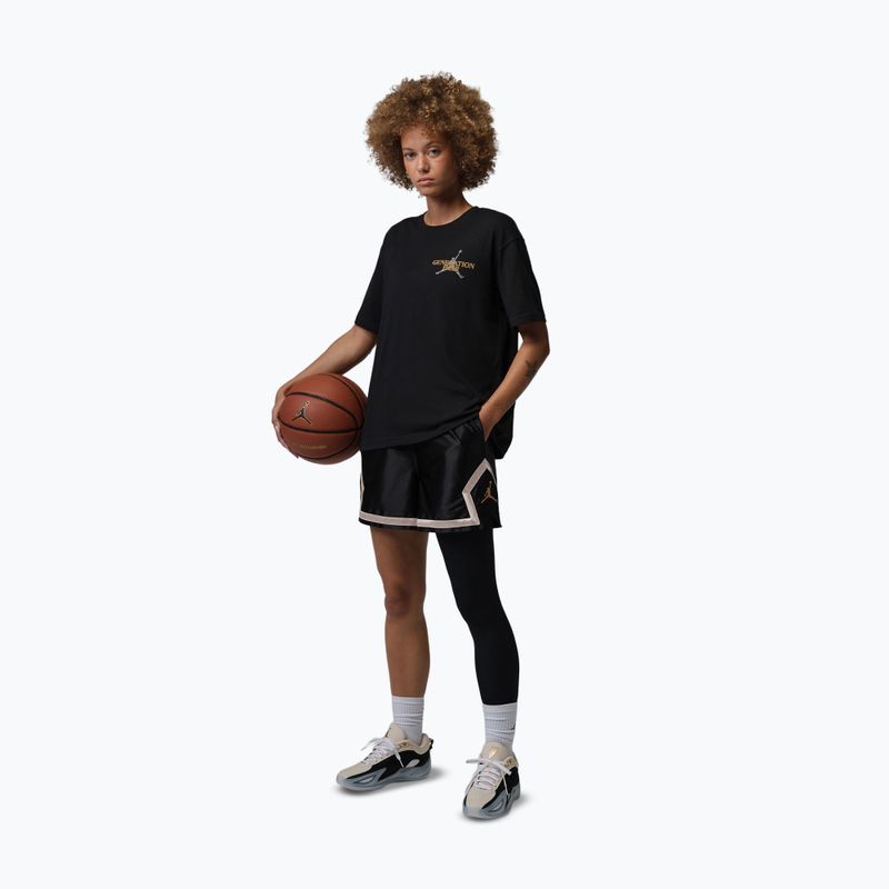 Spodenki koszykarskie damskie  Nike Jordan Sport Diamond 4" black/metallic gold 2