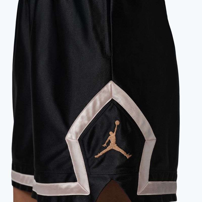 Spodenki koszykarskie damskie  Jordan Sport Diamond 4" black/metallic gold 6