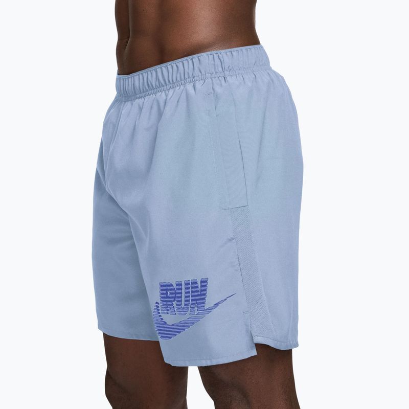 Spodenki do biegania męskie Nike Challenger Dri-Fit Brief-Lined 7" hydrogen blue/lapis 3