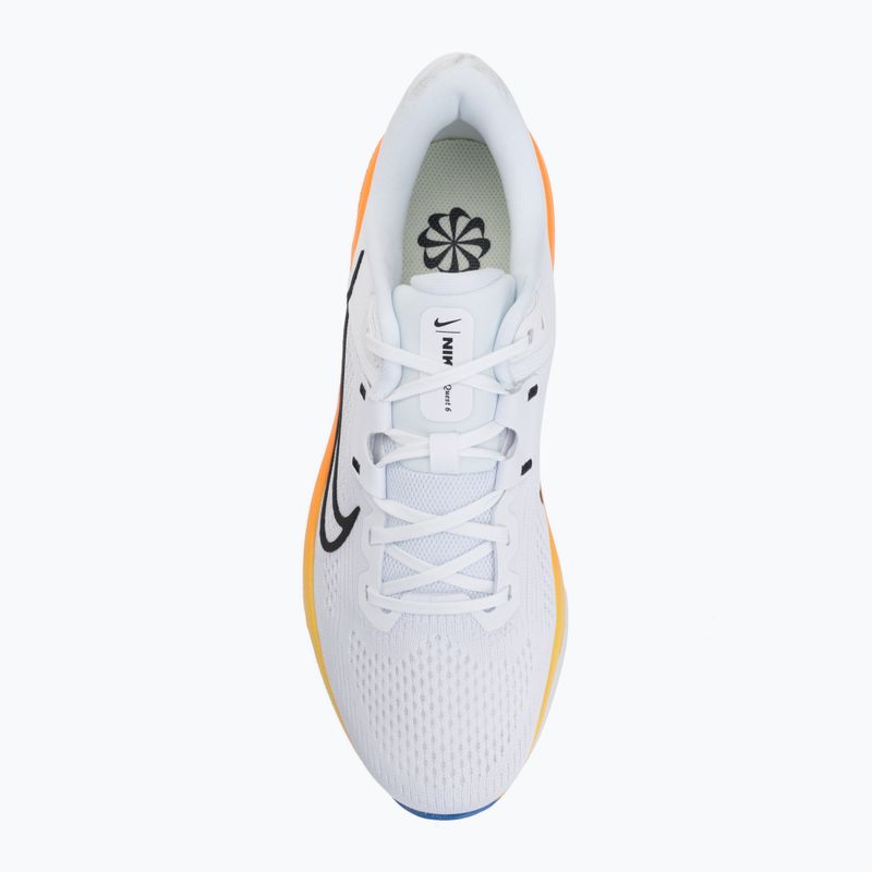Buty do biegania męskie Nike Quest 6 white/blue crystal/total orange/off noir 5