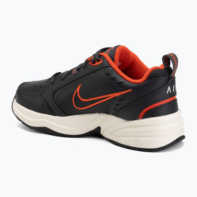 Buty treningowe męskie Nike Air Monarch IV dark smoke grey/picante red/black 3