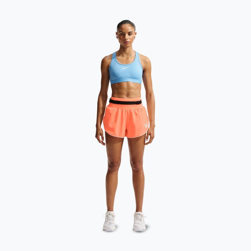 Spodenki do biegania damskie Nike Tempo Swoosh Dri-Fit Mid-Rise Brief-Lined orange pulse/white 2