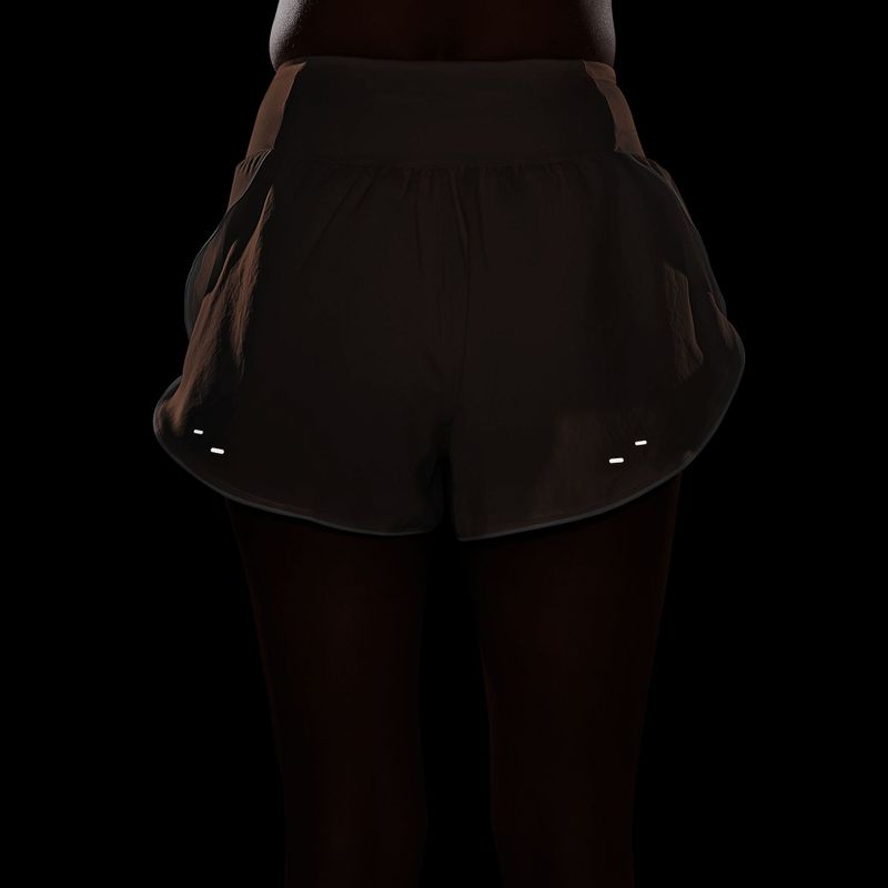 Spodenki do biegania damskie Nike Tempo Swoosh Dri-Fit Mid-Rise Brief-Lined orange pulse/white 7