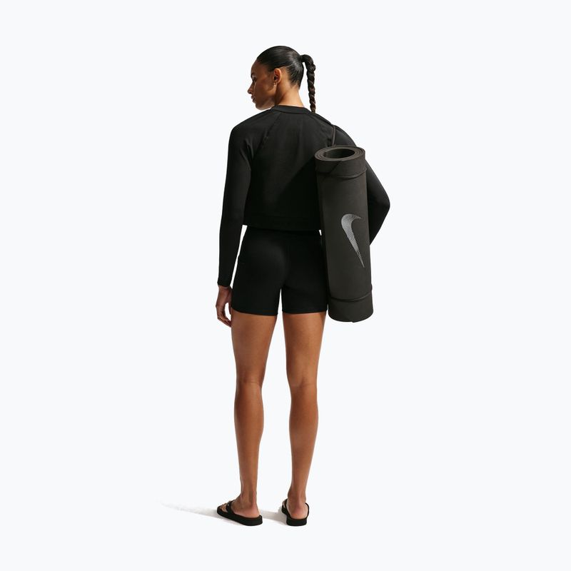Spodenki damskie Nike One High Waisted Biker 5" black/black/white 3
