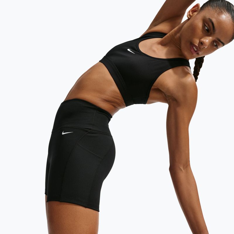 Spodenki damskie Nike One High Waisted Biker 5" black/black/white 5
