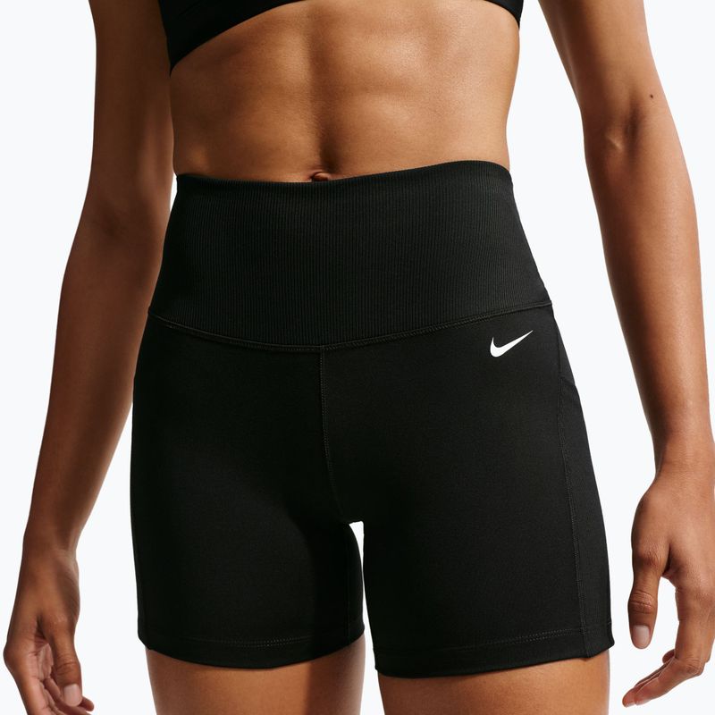 Spodenki damskie Nike One High Waisted Biker 5" black/black/white 6