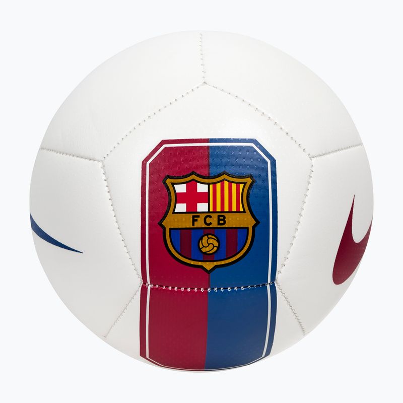 Piłka do mini piłki nożnej Nike Skills FC Barcelona white/cardinal red rozmiar 1 2