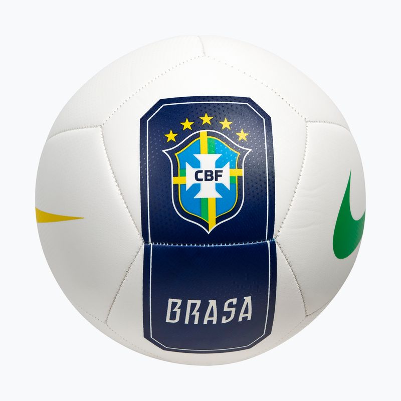 Piłka do piłki nożnej Nike Pitch Brazil white rozmiar 5 2
