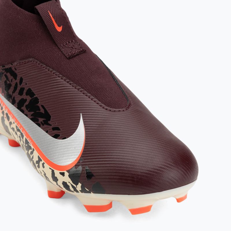 Buty piłkarskie dziecięce Nike United Jr. Mercurial Superfly 10 Academy MG burgundy crush/metallic silver 7