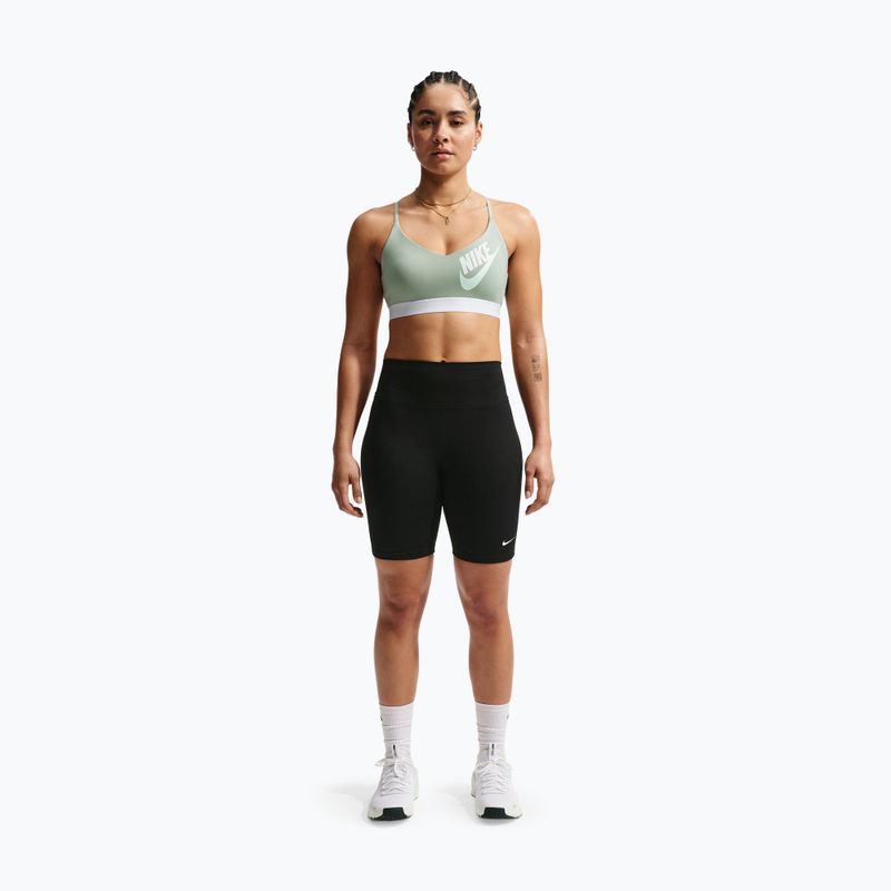 Biustonosz treningowy Nike Indy Light Support steam/white/barely green 2